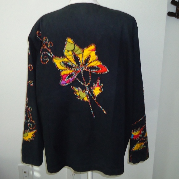 DRAPERS&DAMONS Women's Open Front Blazer 100% Cotton Size-1X - Picture 5 of 13